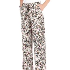 Landon BCBG Pants  - Wide Leg Candy Leopard Print